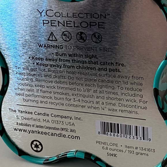 Yankee Candle Y Collection Penelope Tin Candle NEW - Picture 12 of 12
